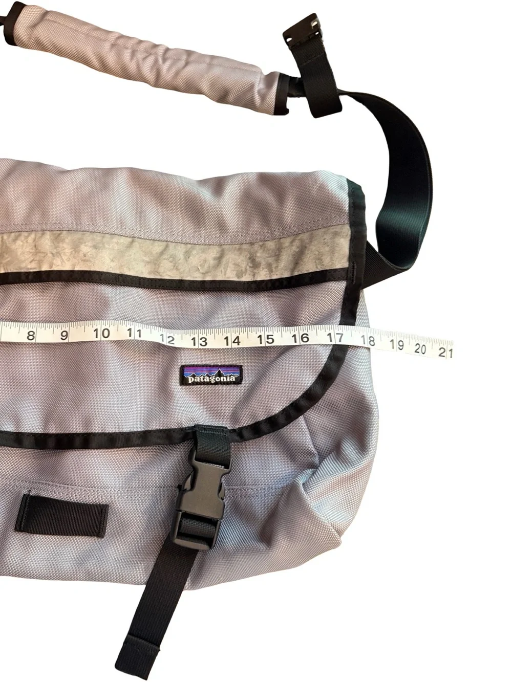 Vintage Patagonia Half Messenger Bag Gray Reflective Stripe Y2K Utility
